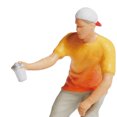 thumbnail image 3 of Baohd 1/87 Diorama Graffiti Figure Characters Resin People Train Layout boy orange, 3 of 6