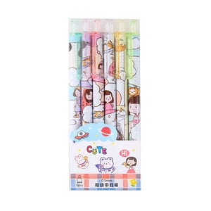 6 Stylo d'essai étudiant stylo à eau noir (2ml), Czzoypi Sous $5! 6 Gel de presse en boîte