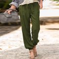 thumbnail image 5 of Birdeem Womens Casual Solid Lace-Up Elastic Waist Pockets Casual Work Pants, 5 of 5