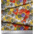 thumbnail image 2 of Soimoi Polyester Crepe Fabric Flower Artistic Print Fabric by Yard 52 Inch Wide, 2 of 3
