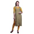 thumbnail image 1 of Bimba Kurti Droite Décontractée Imprimée Haut à Manches 3/4 Longue Kurta Robe pour Femmes, 1 of 6
