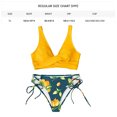 thumbnail image 2 of Women's Bikini Swimsuit Front Cross Lace Up Two Piece Bathing Suit, 2 of 5