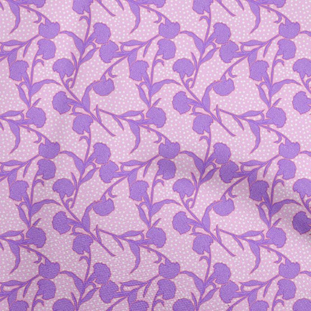 oneOone Velvet Rose Pink Fabric Floral Botanical Craft Projects Decor Fabric Printed By The Yard 58 Inch Wide