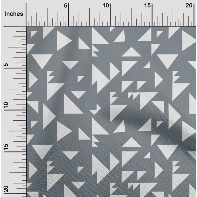 oneOone Georgette Viscose Fabric Triangle Geometric Print Fabric By Yard 42 Inch Wide