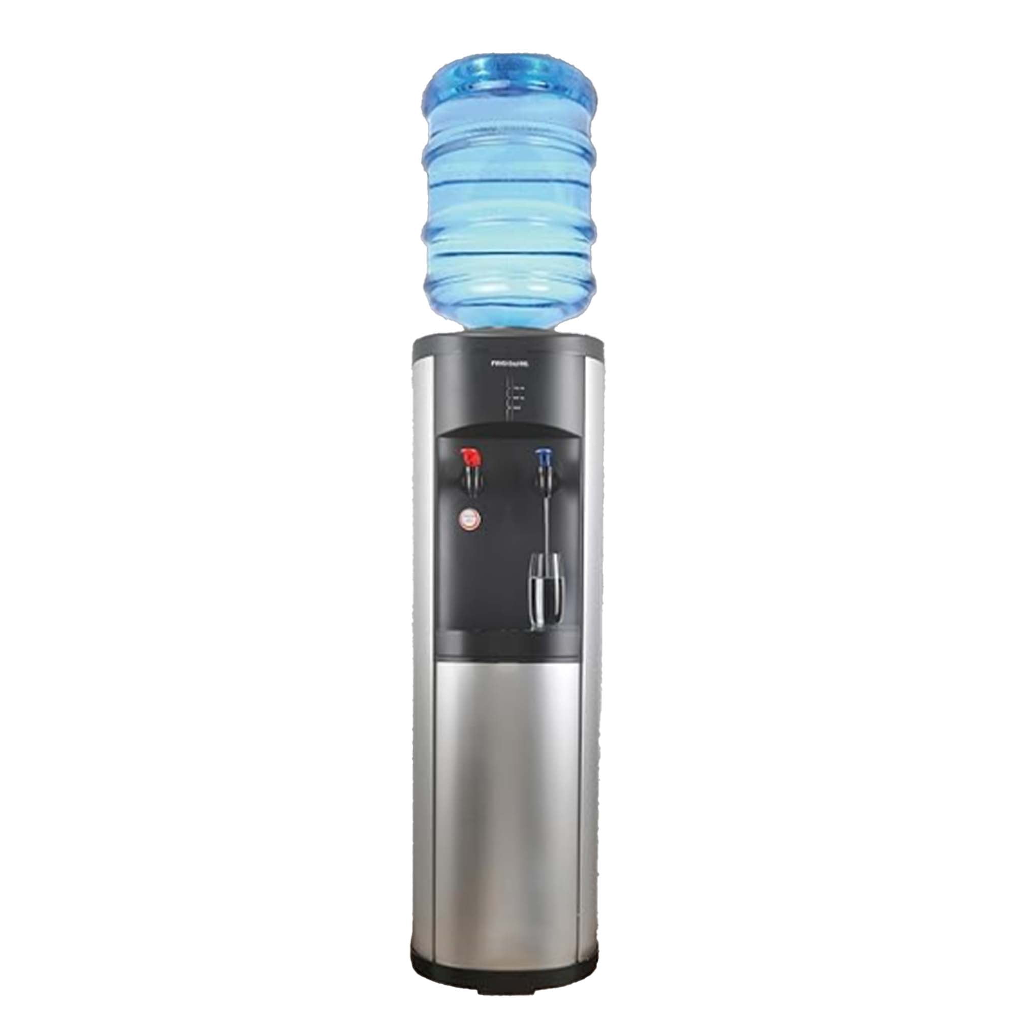 Distributeur d'eau chaude et froide Frigidaire à chargement par le haut, compatible avec les bonbonnes de 3 et 5 gallons, en acier inoxydable