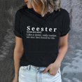 thumbnail image 1 of LSLJS Women's Funny Printed Pattern Casual Fashion Soild Color Short Sleeve Tops Blouse, 1 of 6