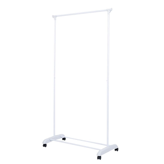 Mainstays Simple Single Rod Garment Rack, White.