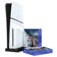 thumbnail image 1 of Base de Console pour PS5 Slim avec 11 Emplacements de Cartouches de Jeu Support de Rangement pour Édition Numérique et Disque Accessoires, 1 of 6