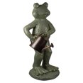 thumbnail image 3 of Northlight 17" Gold Verdigris Frog with Watering Can Outdoor Garden Statue, 3 of 5