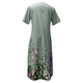 thumbnail image 5 of CEHVOM Robes de Plage Grande Taille pour Femmes, Robes pour Femmes à Bretelles Spaghetti, Robe de Plage à Manches Courtes, Robe d'Été Classique Chic pour Dames en Coton Ultra Douce à Motif Floral Graphique pour Femmes, 5 of 5