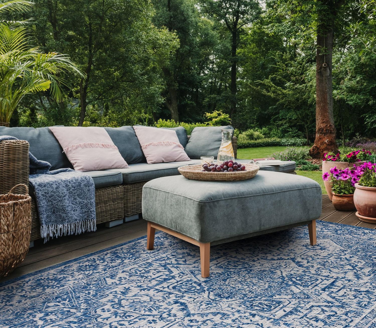 SAFAVIEH Courtyard Joey Tapis Traditionnel Extérieur