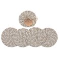 thumbnail image 1 of 4 PC Round Wave Braided Coaster, 1 of 4
