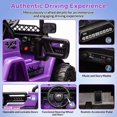 thumbnail image 3 of 12V Kids Ride On Truck with Remote Control, LED Lights, Music, Spring Suspension, 3 Speeds, Treaded Tires, Battery Powered Electric Car Toy for Kids, 3 of 7
