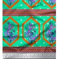 thumbnail image 3 of oneOone Cotton Poplin Fabric Geometric|Leaves & Floral Panel Printed Fabric 1 Yard 56 Inch Wide, 3 of 3