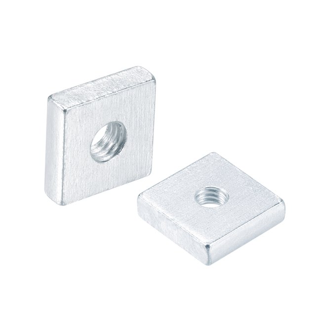 Unique Bargains Écrous Carrés, M5x15mmx4mm Zingué Métrique Gros Fil Kit d'Assortiment, 10pcs