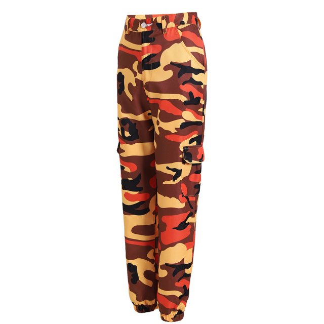 EQWLJWE Pantalon pour Femmes Mode Femmes Décontracté Poche Chevilles Resserrées Fermeture Éclair Pantalon Imprimé