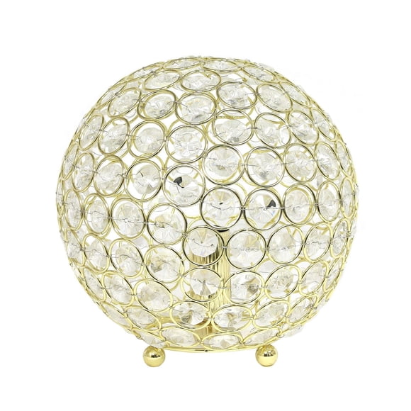 Lampe de table Elegant Designs à paillettes boule de cristal de 10 pouces