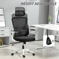 thumbnail image 4 of Vinsetto Mesh Office Chair with Adjustable Headrest, Lumbar Support, Black, 4 of 10