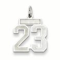 thumbnail image 1 of Breloque Pendentif Collier Numéro 23 en Argent Sterling 925 Breloques, 1 of 6