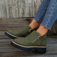 thumbnail image 1 of zhenglin Bottes Martin pour Femmes - Bottines Décontractées à Talon Épais avec Double Fermeture Éclair, Confortables à Enfiler pour l'Automne et l'Hiver, Chaussures Polyvalentes et Stylées, 1 of 5