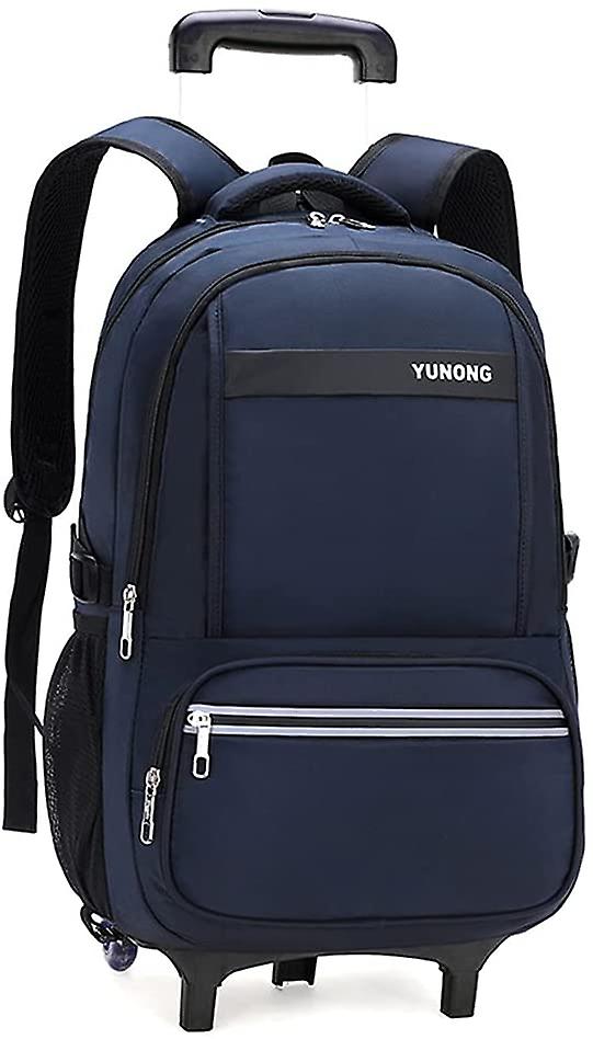 Trolley School Bag With Wheels Backpack Elementary Blue