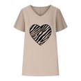 thumbnail image 4 of LSLJS Women V-neck Imprimé T- Mode Confortable Cadeaux Blouses Tops, pour Femme Women, 4 of 5