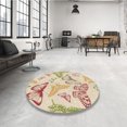 thumbnail image 4 of Ahgly Company Tapis d'Intérieur Lavable à la Machine, Carré, Transitionnel, Brun Pérou, Tapis de Zone, 8 Pieds Carré, 4 of 7