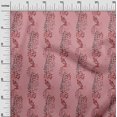 thumbnail image 3 of oneOone Velvet Pink Fabric Leaves Sewing Craft Projects Fabric Prints By Yard 58 Inch Wide, 3 of 4