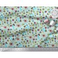 thumbnail image 2 of Soimoi Polyester Crepe Fabric Fish,Mermaid & Starfish Ocean Print Fabric by The Yard 52 Inch Wide, 2 of 3