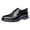 Black, variant on Men's Dress Oxford Shoes Classic Lace Up Formal Cap Toe Shoes Chunky Low Heel Slip On Wide Width Business Loafers Brown Size 7