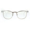 thumbnail image 1 of Lunettes Hipster à Demi-Cerclage Classiques à Monture Transparente Dorée, 1 of 4