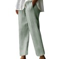 thumbnail image 1 of FNFYFH Clearance Plus Size Comfortable Ladies Linen Trousers Loose, 1 of 6