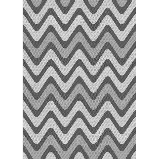 Ahgly Tapis Rectangulaire Lavable en Machine Intérieur Transitionnel Gris Cendré, 6 Pieds x 9 Pieds