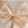 thumbnail image 4 of HXWCHs Robe Brodée Élégante en Satin Dos Nu Robe de Concours pour Filles Performance sur Scène et Beige 5-6 Ans, 4 of 7