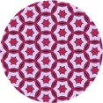 thumbnail image 1 of Ahgly Company Tapis d'Intérieur Ronds de Style Transitionnel Lavables à la Machine, Rose Blush, 5 Pieds Rond, 1 of 7