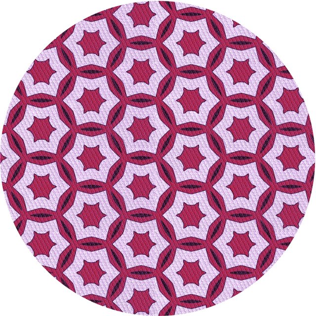 Ahgly Company Tapis d'Intérieur Ronds de Style Transitionnel Lavables à la Machine, Rose Blush, 5 Pieds Rond