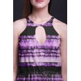 thumbnail image 3 of Bimba Tie-Dye Ladies Crew Neck Waist String Print Maxi Dress with Side Slits Summer Wear-Medium, 3 of 6