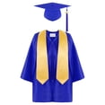 thumbnail image 1 of Toque et Toge de Remise des Diplômes pour Filles et Garçons, Tout-Petits, Toque Bleue et Toge, Tenue de Célébration de Remise des Diplômes, Tenue pour Garçons 6-7 Ans, 1 of 6