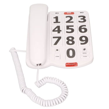 Big Button Phone For Seniors, Adjustable Lound Volume Corded Phone For Hearing And Visually Impaired Seniors, Landline Telephone With Speaker, Memory, Quick Redialing