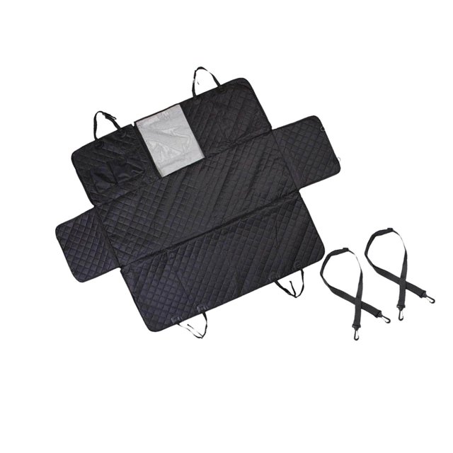 Pet Car Back Seat Covers Dog with Mesh Carrier 54x58inch with Mesh Viewing Window