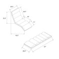 thumbnail image 3 of Chaise longue réglable Beverly Wave en mousse mémoire, 3 of 9