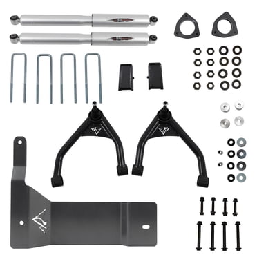 Fits 2014-2016 GMC Sierra 1500 Bell Tech Lift Kit Suspension 150206BK 4 Inch Lift; With Trail Performance Plus Shock Absorber/Skid Plate