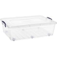 thumbnail image 1 of Superio Plastic Storage Bin with Lid, Box for Under Bed, Stackable Storage Container with Latch Closure (42 quart), 1 of 5