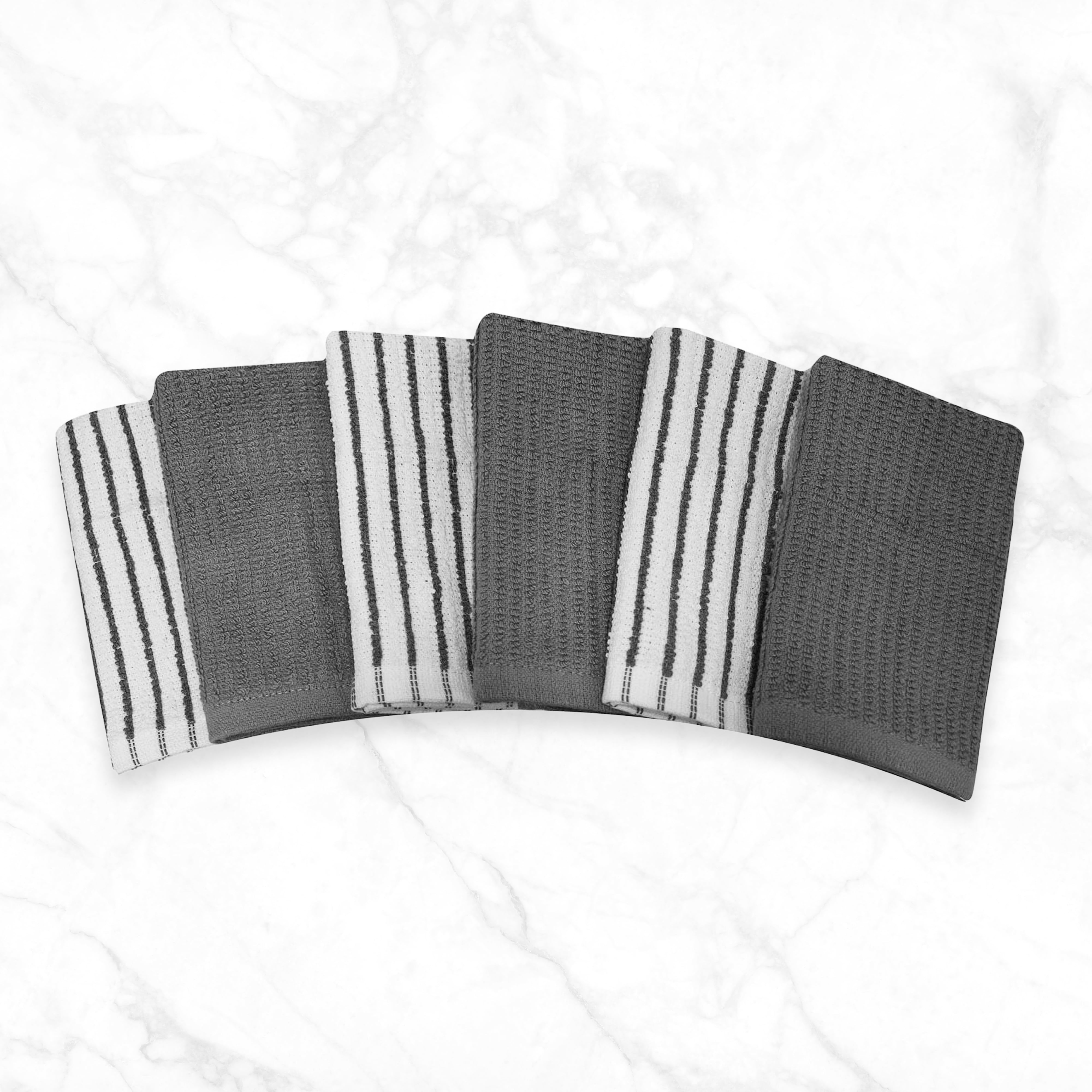 Lot de 6 torchons à vaisselle Hometrends Bar Mop, gris