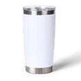thumbnail image 1 of Muka Gobelet en Acier Inoxydable 20 Oz, Tasse de Voyage à Isolation sous Vide avec Couvercle, Enduit de Poudre - Blanc, 1 of 8
