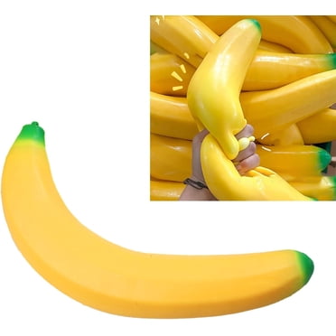 Extra Large Giant Banana Squishy Stress Toy, Slow Rising Soft Foam Fidget For Desk, Sensory Relief For Office Study Travel, Novelty Fruit Shaped Squeeze Toy Gift, Durable Slow Bounce Fun