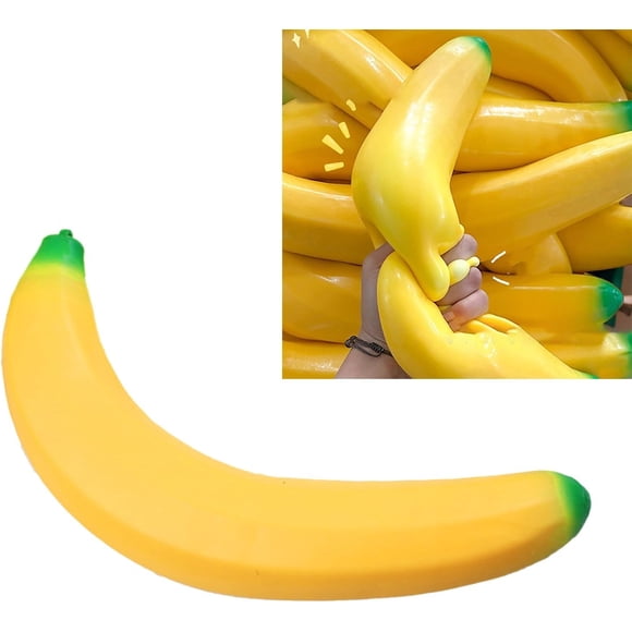 Extra Large Giant Banana Squishy Stress Toy, Slow Rising Soft Foam Fidget For Desk, Sensory Relief For Office Study Travel, Novelty Fruit Shaped Squeeze Toy Gift, Durable Slow Bounce Fun