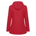 thumbnail image 3 of Veste à Doublure Rayée pour Femmes, Extérieur, Cordon de Serrage, Randonnée, Imperméable, Manteau d'Hiver Chaud à Capuche, Manteau de Sport, 3 of 5