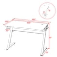 thumbnail image 2 of Gymax Bureau de Jeu Bureau d'Ordinateur de Studio Table PC en Forme de Z Poste de Travail Gamer avec Tapis de Souris, 2 of 10