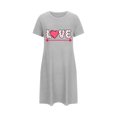 thumbnail image 5 of Amzcrzy Pyjamas pour Femmes Mode Imprimé Cœur Valentines Day Robe Décontractée Confortable à Manches Courtes Chemises de Nuit pour Femmes Valentines Day Cadeaux, 5 of 5